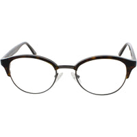 Andy Wolf Unisex Eyeglasses - Brown Metal/Acetate Round Shape Frame Demo Lens | 4543 B ,