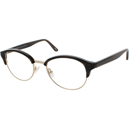 Andy Wolf Unisex Eyeglasses - Brown Metal/Acetate Round Shape Frame Demo Lens | 4543 D ,
