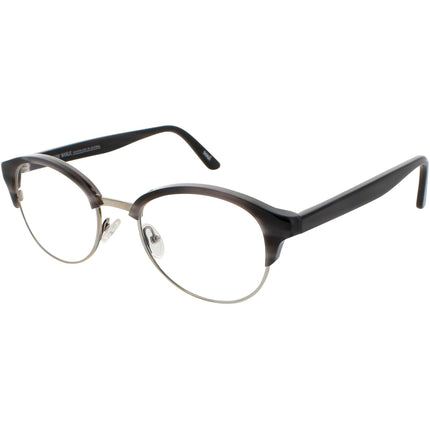 Andy Wolf Unisex Eyeglasses - Grey Metal/Acetate Round Shape Full Rim Frame | 4543 E ,