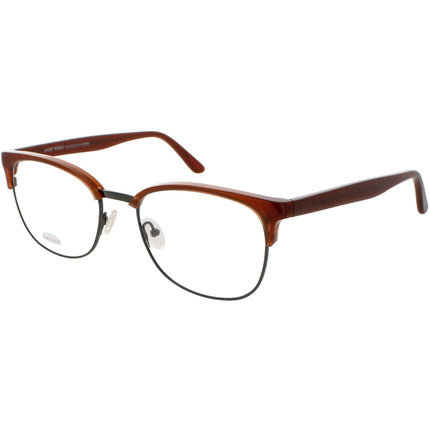 Andy Wolf Unisex Eyeglasses - Brown Metal/Acetate Square Shape Full Rim Frame | 4544 F ,