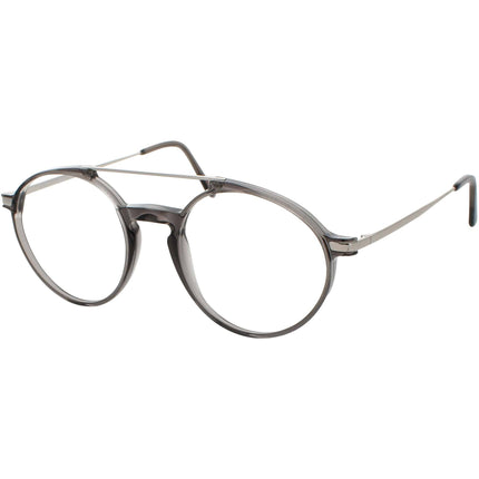 Andy Wolf Unisex Eyeglasses - Grey/Silver Metal/Acetate Aviator Full Rim | 4547 F ,