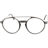 Andy Wolf Unisex Eyeglasses - Grey/Silver Metal/Acetate Aviator Full Rim | 4547 F ,