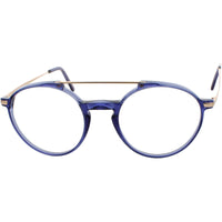 Andy Wolf Unisex Eyeglasses - Blue/Gold Metal/Acetate Aviator Full Rim Frame | 4547 G ,