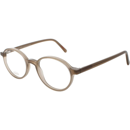 Andy Wolf Unisex Eyeglasses - Beige Acetate Round Full Rim Frame Demo Lens | 4538 D ,