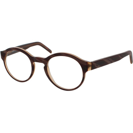 Andy Wolf Unisex Eyeglasses - Berry Acetate Round Full Rim Frame Demo Lens | 4542 D ,