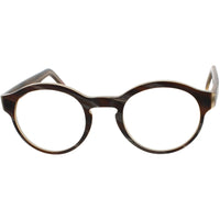Andy Wolf Unisex Eyeglasses - Brown Acetate Round Full Rim Frame Demo Lens | 4542 E ,