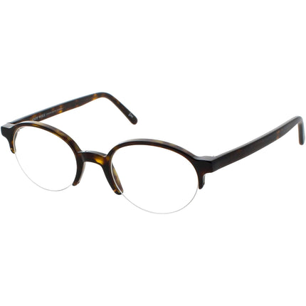 Andy Wolf Unisex Eyeglasses - Dark Havana Acetate Half Rim Frame Demo Lens | 4555 B ,