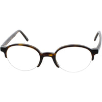 Andy Wolf Unisex Eyeglasses - Dark Havana Acetate Half Rim Frame Demo Lens | 4555 B ,