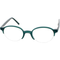 Andy Wolf Unisex Eyeglasses - Green Acetate Round Half Rim Frame Demo Lens | 4555 D ,