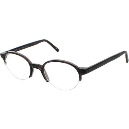 Andy Wolf Unisex Eyeglasses - Grey Acetate Round Half Rim Frame Demo Lens | 4555 F ,