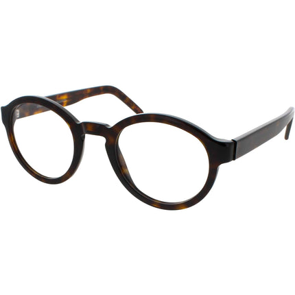 Andy Wolf Unisex Eyeglasses - Tortoise Acetate Round Shape Full Rim Frame | 4560 B ,