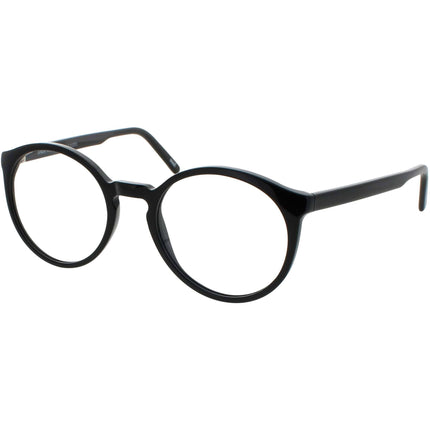 Andy Wolf Unisex Eyeglasses - Black Acetate Round Full Rim Frame Demo Lens | 4566 A ,