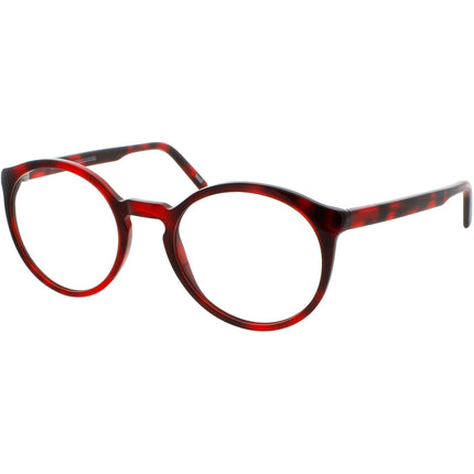 Andy Wolf Unisex Eyeglasses - Red Havana Acetate Round Shape Full Rim Frame | 4566 C ,