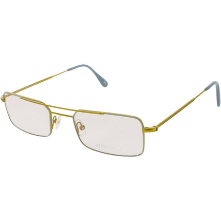 Andy Wolf Unisex Eyeglasses - Yellow Green Metal Rectangular Full Rim Frame | 4739 F ,
