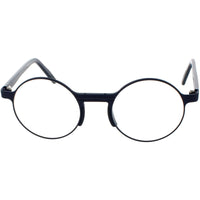 Andy Wolf Unisex Eyeglasses - Blue Metal/Acetate Round Shape Full Rim Frame | Olm E ,