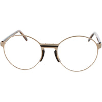 Andy Wolf Unisex Eyeglasses - Gold Brown Metal/Acetate Round Full Rim Frame | Sands B ,