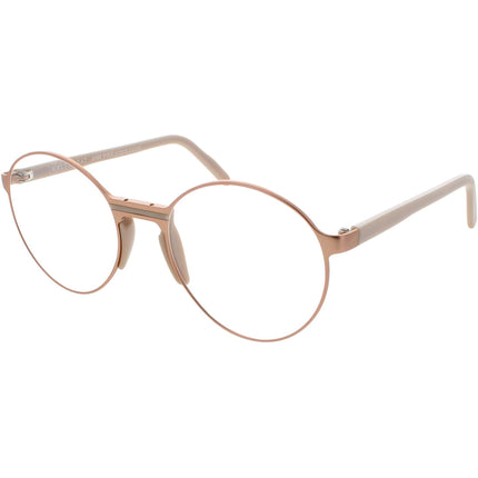 Andy Wolf Unisex Eyeglasses - Beige Rose Gold Metal/Acetate Round Full Rim | Sands D ,