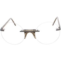 Andy Wolf Unisex Eyeglasses - Blue Metal/Acetate Round Full Rim Frame | Epstein D ,