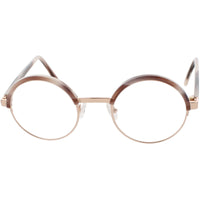 Andy Wolf Women's Eyeglasses - Pink Rose Gold Metal/Acetate Round Full Rim | 4577 F ,