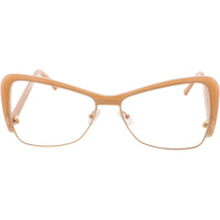 Andy Wolf Women's Eyeglasses - Beige Metal/Acetate Cat Eye Full Rim Frame | 5083 C ,