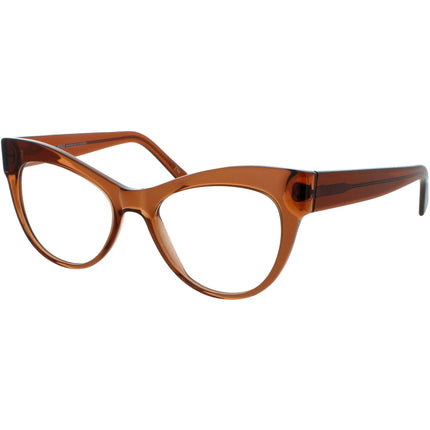 Andy Wolf Women's Eyeglasses - Brown Acetate Cat Eye Shape Full Rim Frame | 5086 J ,