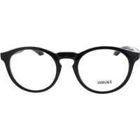 Versace Unisex Eyeglasses - Black Acetate Round Shape Full Rim Frame | 0VE3355U GB1 ,