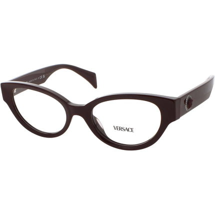 Versace Women's Eyeglasses - Bordeaux Acetate Cat Eye Full Rim Frame | 0VE3361U 5487 ,