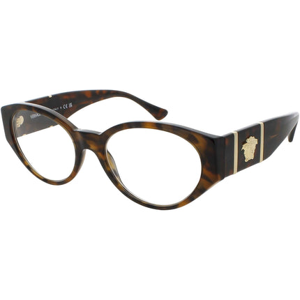 Versace Women's Eyeglasses - Havana Acetate Oval Shape Full Rim Frame | 0VE3345 5249 ,