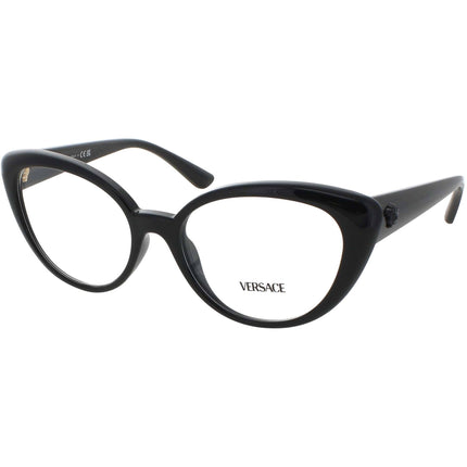 Versace Women's Eyeglasses - Black Acetate Cat Eye Shape Full Rim Frame | 0VE3349U GB1 ,
