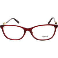 Versace Women's Eyeglasses - Transparent Red Acetate Cat Eye Full Rim | 0VE3297D 388 ,