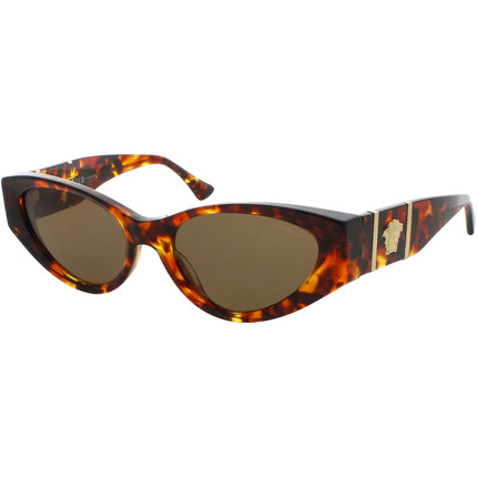 Versace Women's Sunglasses - Havana Acetate Cat Eye Full Rim Frame | 0VE4454 543783 ,