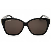 Balenciaga Women's Sunglasses - Black/Gold Acetate Square Shape Frame | BB0135SA 001 ,