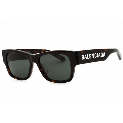 Balenciaga Unisex Sunglasses - Havana Acetate Square Full Rim Frame | BB0262SA 002 ,
