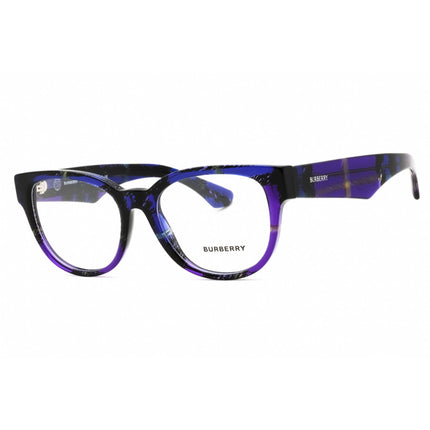 Burberry Women's Eyeglasses - Check Violet Plastic Square Shape Frame | 0BE2410 4113 ,