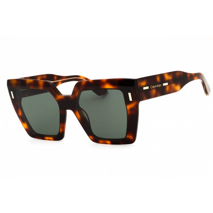Calvin Klein Women's Sunglasses - Brown Havana Acetate Square Full Rim | CK23502S 220 ,