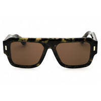 Calvin Klein Unisex Sunglasses - Khaki Havana Acetate Square Full Rim | CK24501S 341 ,