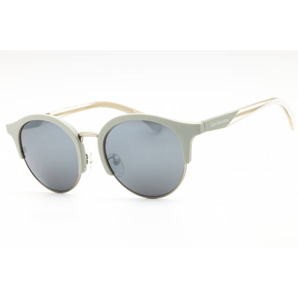 Calvin Klein Jeans Unisex Sunglasses - Steel Round Full Rim Frame | CKJ825SAF 007 ,