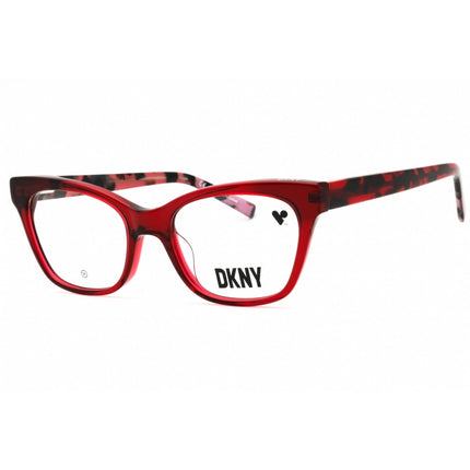 DKNY Women's Eyeglasses - Crystal Red Acetate Cat Eye Full Rim Frame | DK5053 600 ,