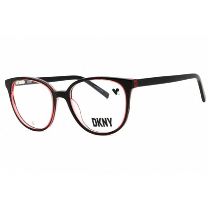 DKNY Women's Eyeglasses - Black/Coral Laminate Acetate Pantos Full Rim | DK5059 001 ,