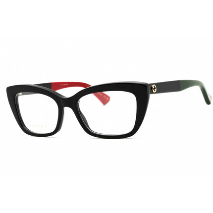 Gucci Women's Eyeglasses - Black Acetate Cat Eye Shape Full Rim Frame | GG0165ON 001 ,