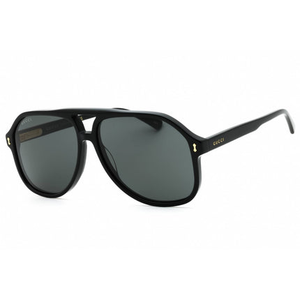 Gucci Men's Sunglasses - Black Acetate Aviator Shape Full Rim Frame | GG1042S 001 ,