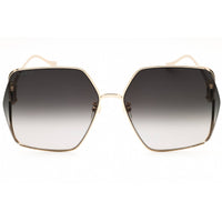 Gucci Women's Sunglasses - Gold Metal Oversized Shape Full Rim Frame | GG1322SA 001 ,