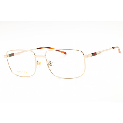 Gucci Men's Eyeglasses - Gold Metal Rectangular Shape Full Rim Frame | GG1678O 005 ,