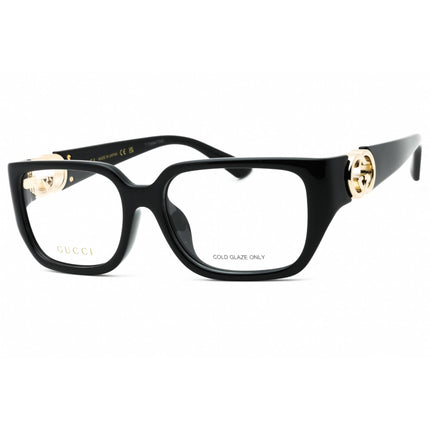 Gucci Women's Eyeglasses - Black Injected Propionate Rectangular Frame | GG1694OA 001 ,