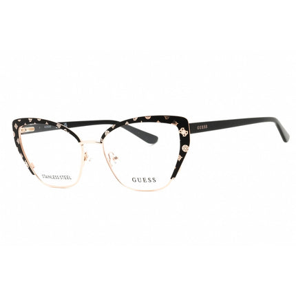 Guess Women's Eyeglasses - Black/Other Metal Cat Eye Full Rim Frame | GU50122 005 ,