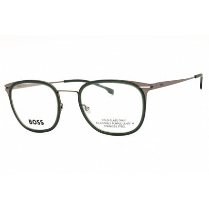 Hugo Boss Men's Eyeglasses - Matte Dark Ruthenium Green Full Rim | BOSS 1427 00OC 00 ,