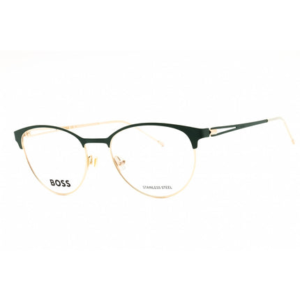 Hugo Boss Women's Eyeglasses - Gold Green Metal Round Shape Frame | BOSS 1460 0PEF 00 ,