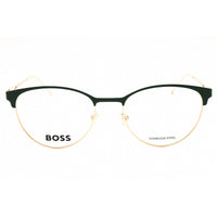 Hugo Boss Women's Eyeglasses - Gold Green Metal Round Shape Frame | BOSS 1460 0PEF 00 ,