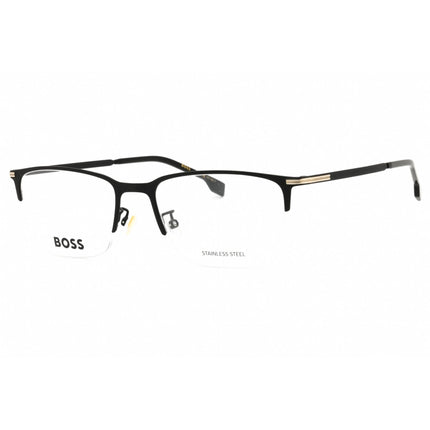 Hugo Boss Men's Eyeglasses - Black Metal Rectangular Half Rim | BOSS 1615/F 02M2 00 ,