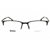 Hugo Boss Men's Eyeglasses - Black Metal Rectangular Half Rim | BOSS 1615/F 02M2 00 ,